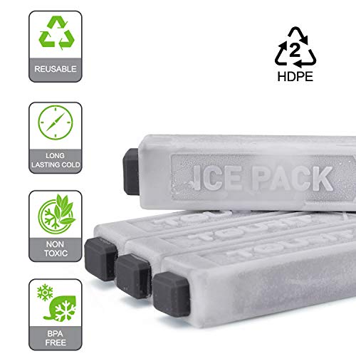 TOURIT Pacotes de gelo reutilizáveis para refrigeradores de longa duração para lancheiras/caixas, mo