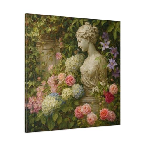Impression sur toile statue buste de jardin classique œuvre d'art 3 cm d'épaisseur