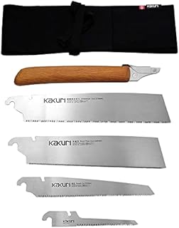 KAKURI Japanese Saw Set of 4 Saws, Standard Woodworking Japanese Hand Saw Kit (Universal 10-1/2
