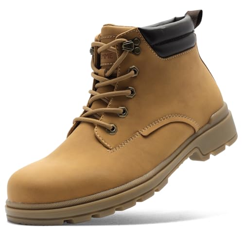 ANJOUFEMME Men's Winter Hiking Boots Waterproof, Anti-Slip Outdoor Climbing Warm Work Trekking Shoes for Men