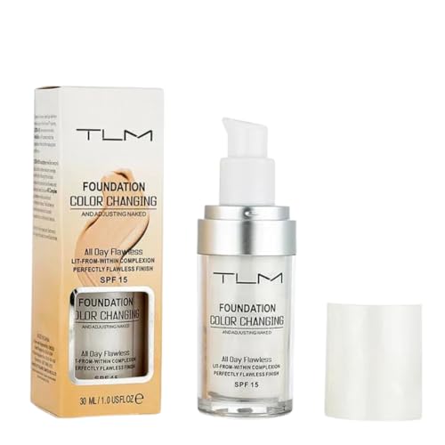 TLM Foundation – Fondotinta Cambia Colore – Si Adatta Automaticamente al Tuo Tono di Pelle – Leggero, Idratante & Ipoallergenico – Copertura 24h – Waterproof – Trucco Ultra HD