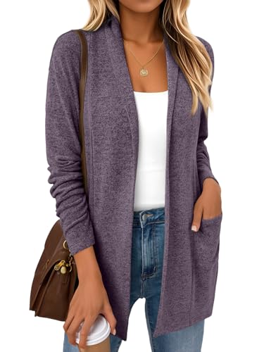 Image of LILLUSORY Cardigan Sweaters for Women Lightweight Cardigans Fall Outfits | Open Front Long Cardigan with Pockets, Business Casual Outfits, Airport Travel Outfits, Teacher Outfits, 2026 Fall Fashion