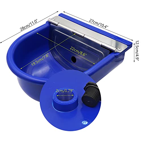 Minyulua Automatic Waterer Bowl Large Horse Waterer With Float Valve And Drain Plug Automatic Water Feeder Dispenser Bowl For Sheep Dog Horse Cow Pig Plastic thumb #2