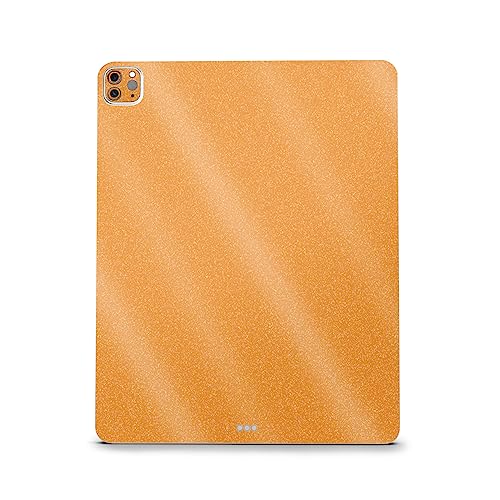 Image of MightySkins Carbon Fiber Skin Compatible with Apple iPad Pro 12.9 inch M2 6th Gen (2022) Full Wrap Kit - Solid Orange | Protective, Durable Textured Carbon Fiber Finish | Easy to Apply | Made in The USA