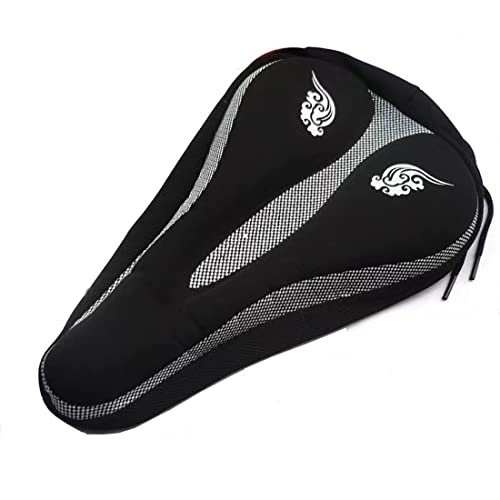 Image of SHIVEXIM Silicon Gel Soft Bicycle Saddle Seat and Cycling Cushion Pad Cover Bicycle Seat Cover (Black)