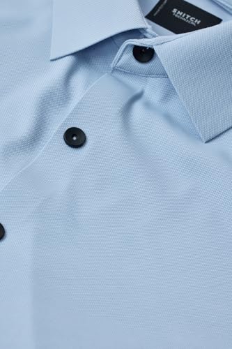 Image of SNITCH Men Casual & Semi-Formal Shirt | Regular Fit Full Sleeve Point Collar Solid Design | Premium Nylon Blend Breathable & Stretchable Fabric for All Day Comfort