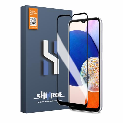 Image of Tempered Glass for Samsung Galaxy A14 (6.6 Inch) Military Grade 9H Screen Guard, Anti-Scratch, Shatterproof, Edge-to-Edge Full Coverage - Black Border