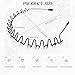 ZASZO 2 Pcs Metal Hair Band, Fashion Wavy Spring Metal Headband for Men & Women, Elastic Non Slip Metals Hairband for Daily Use Outdoor Sports Hair Hoop Hairs Accessories