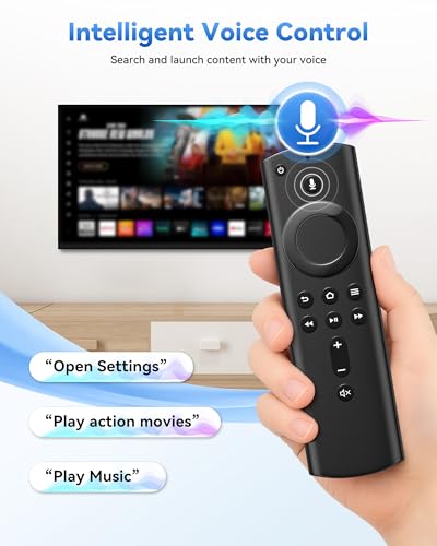 Sanicata Sprachfernbedienungsersatz (2 Gen) Kompatibel mit AM/Z Fir-TV-Stick (2nd Gen, 3rd Gen, 4K, 4K Max, Lite, HD), für F-TV Cube (2nd Gen, 3rd Gen),mit intelligenter Sprachsteuerung