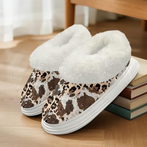 GIFTPUZZ Animal Womens Fluffy Slippers Fuzzy Indoor/Outdoor Shoes Warm Winter House Shoes Anti-Skid Size 5.5-12.53