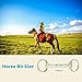 Gugxiom Horse Mouth Bit, Horse Snaffle Bit, Ring Snaffle Bit, Stainless Steel Horse Bit, Flavor Rubber Wrapped Horse Mouth Snaffle Bit, Roller Mouth Bit for Horses Training, Riding