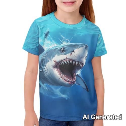 Image of Xhuibop Kids T Shirts for Boys Size 3-16 Girls Short Sleeve Sportswear Active Tops