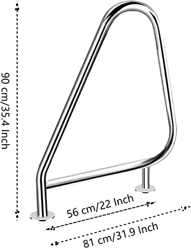 Barandilla para piscina de acero inoxidable 35.4×22×31.8 pulgadas miniatura 4