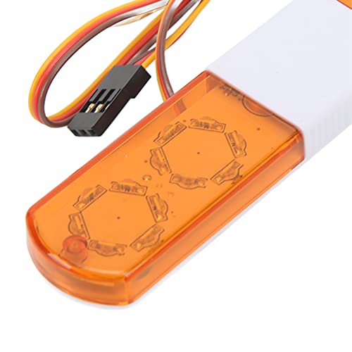 VGEBY RC Auto LED Licht, Simulationsdesign 4 Modi RC Polizei Blitzlampe LED Alarmlicht für 1/8 1/10 RC Autos Gelb Auto Modelle