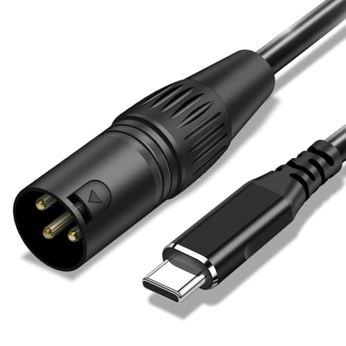 YAODEMA USB C to XLR Cable,6.6 FT XLR Male to USB C Converter Adapter,USB Type C to XLR Male Output Stereo Cable for Amplifier, Speaker, Mixer Console, etc