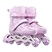 インラインスケート インラインシューズ ローラースケート 子供 ジュニア用 サイズ調整可能 ブレーキ付き 女の子 男の子 キッズ 初心者向け 男女兼用 ローラーシューズ 発光 静音 通気性 耐摩耗性 衝撃吸収 こども 贈り物 誕生日 プレゼント