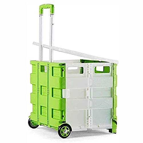 COUYY Einkaufstrolley, zusammenklappbar, verstaubar, leicht, robust, multifunktional, L