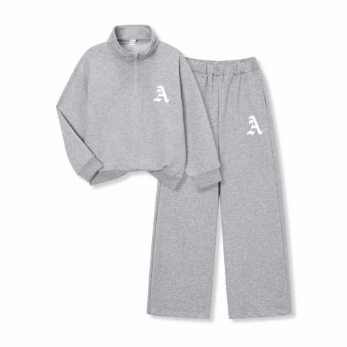 Image of Cakaner Boys Color Block Button Down Shirt and Jogger Pants Button Up Sweatsuits Sets (Size: 5-12T)