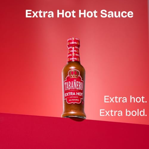 Image of Tabanero Extra Hot Sauce, Made in the USA, Sodium, Small Glass Bottle, 5 oz