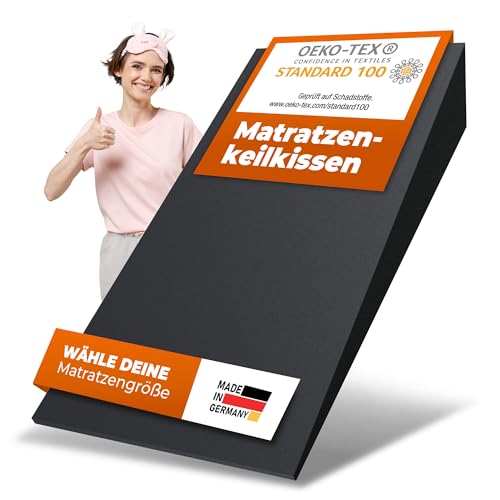 saarschaum • Keilkissen-Matratzenkeil • Orthopädische Keilmatratze zur Bettneigung • Erhöhungskeil für gesündere Schlafposition • Schräg schlafen • 180 x 200cm (2 x 90x200cm) FSA 2750