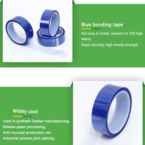 Image of Heat Tape for Sublimation,3 Rolls 20mmX33m(108ft),Heat Resistant Tape for High Temperature,Heat Transfer Adhesive Tape,Sublimation Tape,No Residue(Blue Colors)