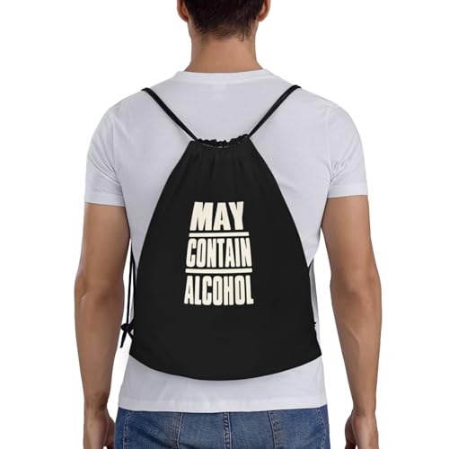 May Contain Alcohol Drawstring Bags Bundle Backpack2