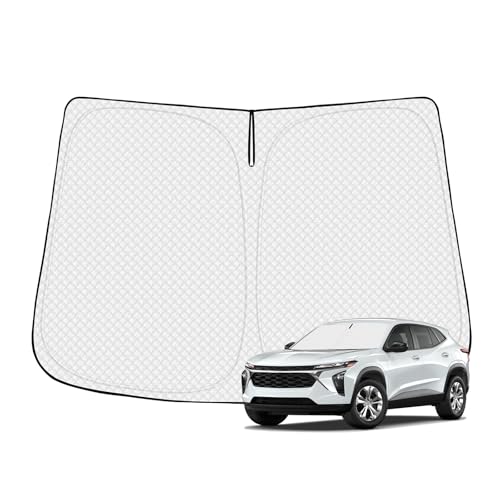 Image of Canvcle Windshield Sun Shade for 2024-2025 2026 Chevrolet /Chevy Trax Accessories Thicken 6-Layer Front Window Sunshade Cover Sun Visor Protector Foldable Block UV Rays Keep Vehicle Cool