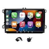 Bobuluo 2G+32G Android 13 Car Stereo Radio Compatible for Eonon VWA13 VW/SEAT/Skoda, 9 IPS Touchscreen with Wireless Apple CarPlay Android Auto BT GPS WiFi SWC FM Backup Camera