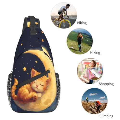 Morrales deportivos de bandolera unisex naranja 15.3x7.2x3.5 in miniatura 6