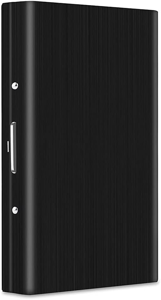 Black RFID Blocking Metal (Unisex) Card Holder (Black (8 Slots)