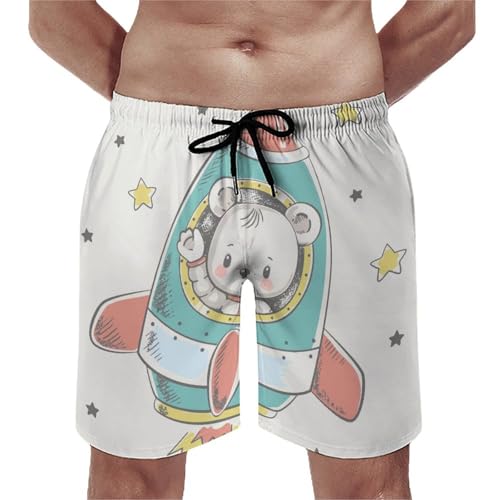 Short de bain homme fusée de l'ours maillot de plage bleu marine