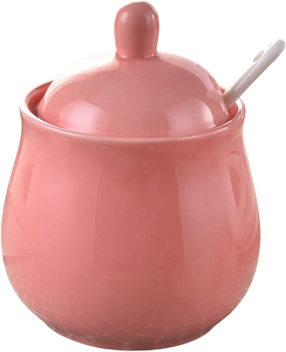 Sucrier avec couvercle et pot à lait, crème et ensembles, pot à sucre, décoration (rose, sucrier)