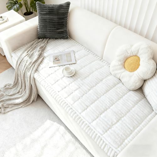 Capslpad Dicke Sofa überzug Waschbar Couch Überzug rutschfest 2 3 4 Sitzer Weiß Soft Sofa Cover 70x150cm Sofabezug Sofaüberwürfe für Wohnzimmer Couch Cover Möbelschutz Weich Haustiermatte Capslpad Dicke Sofa überzug Waschbar Couch Überzug rutschfest 2 3 4 Sitzer Weiß Soft Sofa Cover 70x150cm Sofabezug Sofaüberwürfe für Wohnzimmer Couch Cover Möbelschutz Weich Haustiermatte