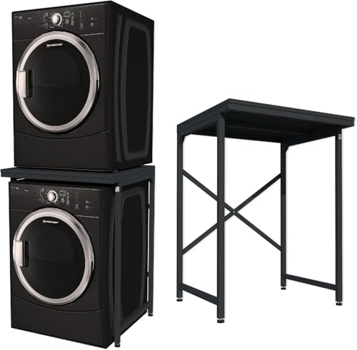 Image of 58601 Handy Stand - Freestanding Worktop & Washing Machine Stand | Multi-Purpose Appliance Stacking Kit & Laundry Pedestal for Garage, Utility Room, or Kitchen
