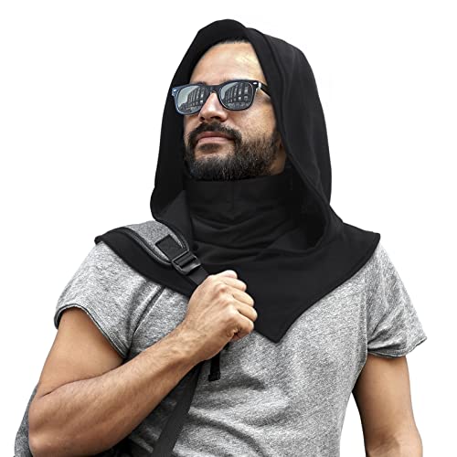 Rogue Punk Neck Warmer Hooded Cape Hat With Mask | Breathable Face & Neck Gaiter | Cowl Hood Scarf For Outdoor & Cosplay3