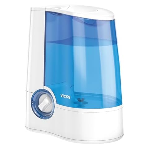 Vicks Warm Mist Humidifier - Air Humidifier for Bedroom, Home & Large Room, Baby, Kids and Adults Soothing Steam Vaporizer for Cough, Congestion, Allergies & Dry Air, VapoSteam Compatible Cover