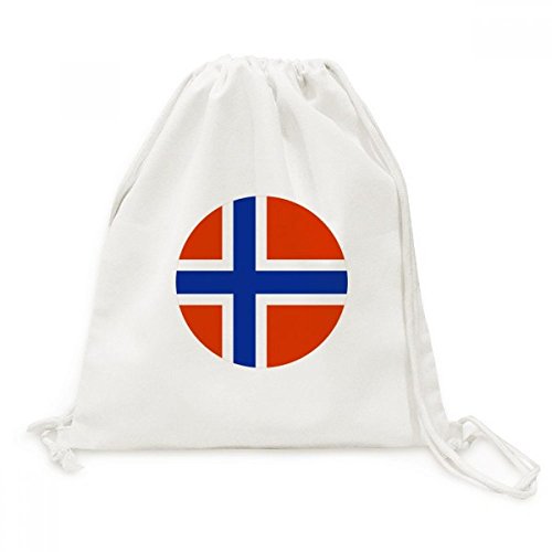 Sac cordon en toile drapeau Norvège pour voyage et loisirs