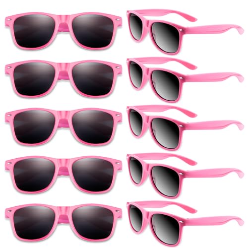 BOUBONI 20er-Pack Party-Sonnenbrillen Bunte für Hochzeiten Strand Sommer- und Poolpartys Partyzubehör & Mitgebsel (Rosa Millimeter 145)