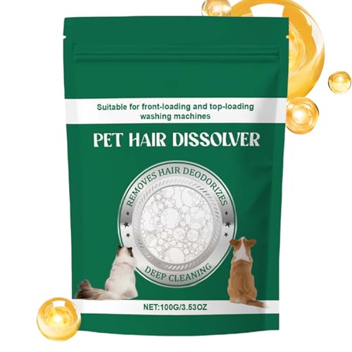 Pet Hair Dissolver - Safe Dissolving Fabric Care Podss | Cat Hair Remover Laundry | Dissolving Stain Odor Removal Pods | Fabric 