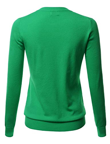 Image of LALABEE Women's Crew Neck Gem Button Long Sleeve Soft Knit Cardigan Sweater
