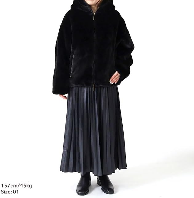 TATRAS YUMOLA ブラック ファーコート　サイズ1 ユモラ FREAK'S STORE コート アウター TATRAS/タトラス YUMOLA