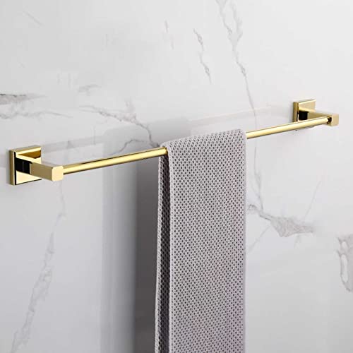 Porte-serviettes en laiton or brossé sans perçage 45cm - 5