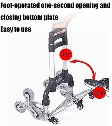 YAOJIA einkaufstrolley klappbar Leichter Einkaufswagen, Tragbarer Hilfsmittel-Treppenklettern-Lebensmittel-Tragwartwagen… – Bild 3