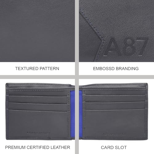 Image of Aeropostale Men's Global Coin Wallet PORUS - Navy | Durable Leather | Compact Design & Coin Pocket | Ideal for Gifting