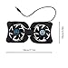 Gadpiparty Foldable Laptop Cooling Pad 70mm Fan Laptop Fan Cooler for Notebook Portable Notebook Stand Black