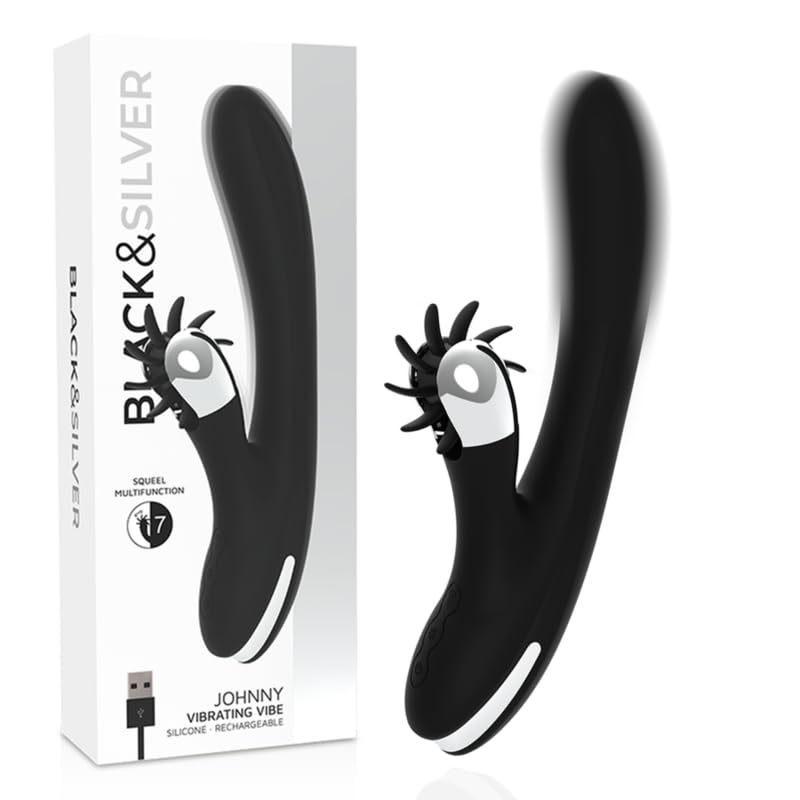 BLACK&SILVER- Bunny Johnny Vibrating Vibe