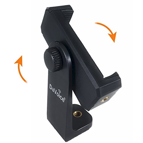 DaVoice Cell Phone Tripod Mount Vertical/Horizontal - Phone Tripod Attachment for iPhone Samsung