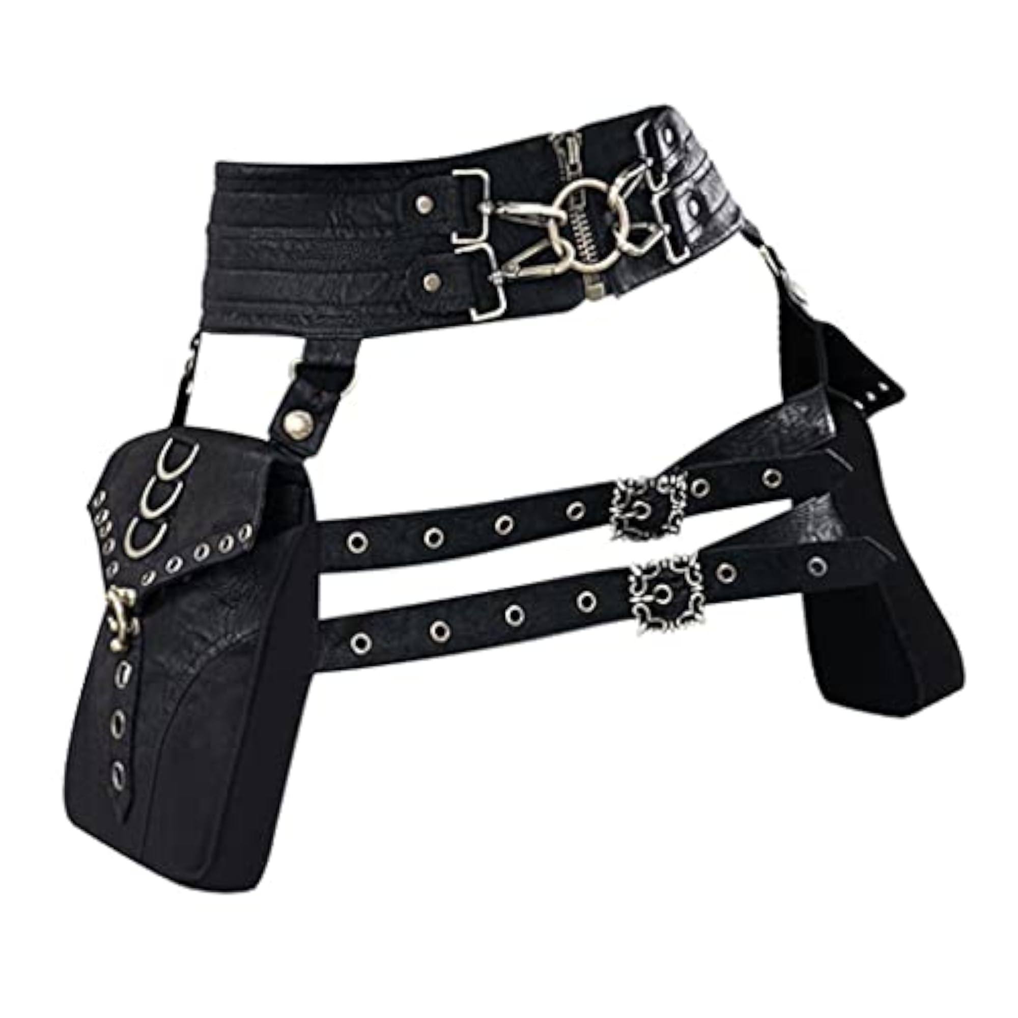 Steampunk Leather Waist Corset Belt Pack, Women's