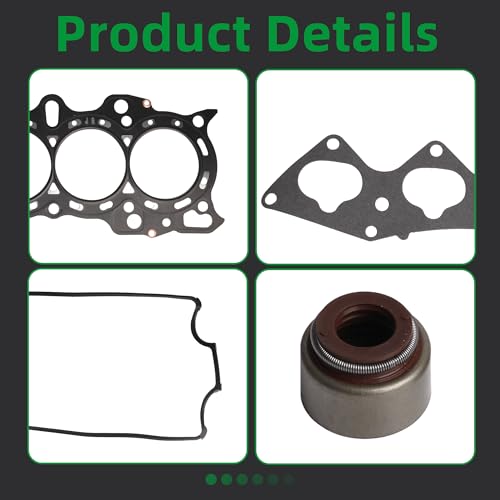 Image of Head Gasket with Bolts Set, 2.0L HS54255 HBK215, Fit for Honda CR-V CRV 1997 1998 1999 2000 2001 2.0L L4 1972cc DOHC Replace HS26159PT(45pcs)