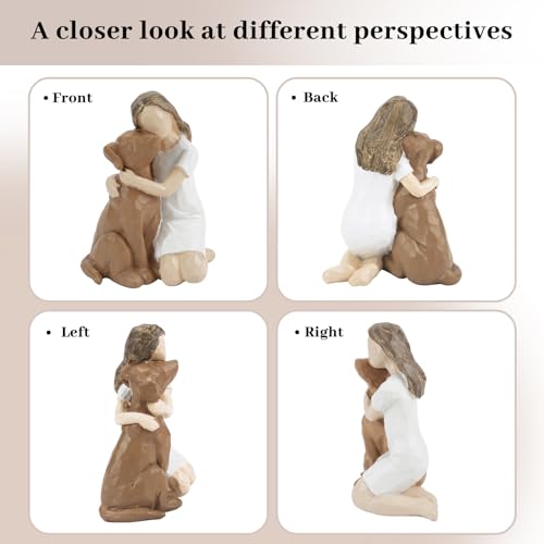 DIBALIYI Engel Hundefiguren, Engel Hunde Freundschafts Gedenkstätten, Schutzengel Engel Figur, Hundegeschenke für Hundeliebhaber, Gedenkgeschenke für Den Verlust Geschenke Mehrfarbig Thanksgiving